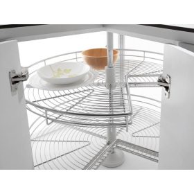 828B/705 3/4-es forgókosár 705mm króm sarokszekrénybe