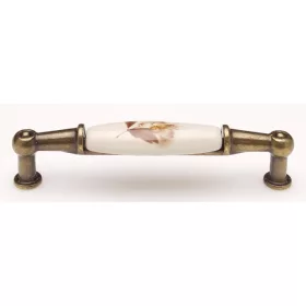 M01.01.02.04 antik bronz-barna virág por. fogantyú