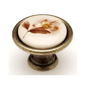 P07.01.02.04 antik bronz-barna vir. gomb fogantyú