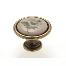 P07.01.20.04 zöld vir.-antik bronz por. fogantyú