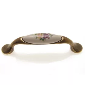 M10.01.01.04 szin.virágok antik-bronz por. fogantyú