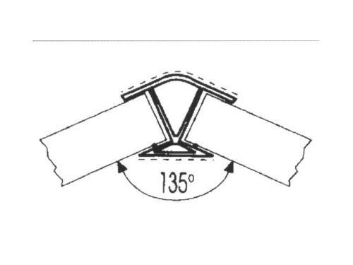 Aluminium lábazatelem h=100 135'sarok lábazatsarok
