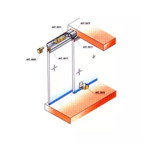 900 tolóajtó szerelvény üvegajtóhoz  teherb:15 kg