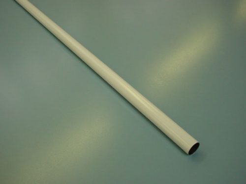 Vállfatartó rúd köralakú 3m fehér fém fehér   3000x25x0,7mm