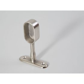   12110 rúdtartó ovális rúdhoz L:71mm NIKK felső függesztésű, nikkel fém zárt végű