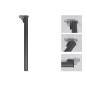 656 Click behajtható asztalláb 700mm fekete fém