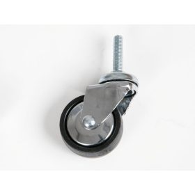   112/N.50 forgó menetes-csapos bútorgörgő fekete fém műanyag átm 50mm