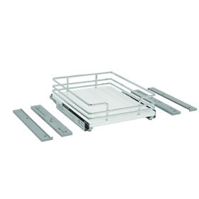   CCTHM240 oldallapra szerelhető fémrács 364*134*473mm króm-fehér