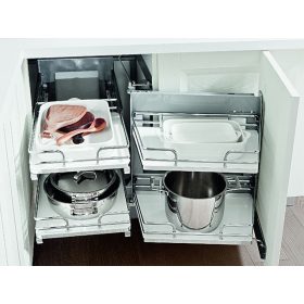 SMACE45DX jobbos sarokszekrény króm-fehér