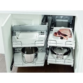 SMACE45SX balos sarokszekrény króm-fehér