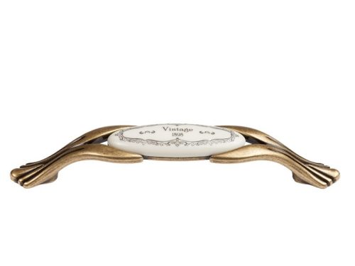 M94.01.Q3.D1G Ant.Fir."Vintag 128 fém-porcelán fogantyú