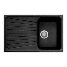 GRAWA PT3-7910N 790x500mm Mosogató Fekete gránit