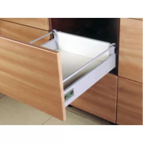   FDS-DF PO-S B push open szürke 350mm duplafalu fiókoldal, 40kg