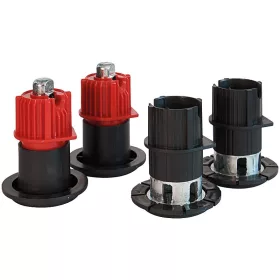   Ercolino 437 műanyag szekrényláb 60mm fekete talp nélküli