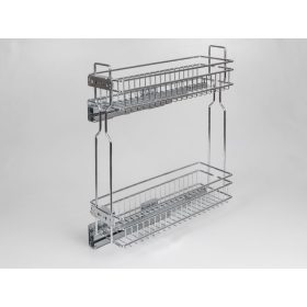   HFR200 oldallapra szerelhető 151x545x468 króm fém - csillapítós fémrács