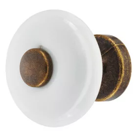 130.51.755 fém-porcelán gomb antik-fehér fogantyú