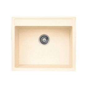   1mély MILAN mosogató 50*60 bézs KEVMIL silgranit, szifonnal