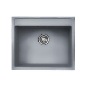   1mély MILAN mosogató 50*60 szürke KEVMIL silgranit, szifonnal