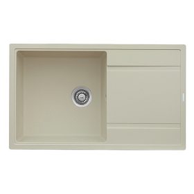   1mély+csepegtető KEVIN 50*86 bézs KEVMIL silgranit mosogató, szifonnal