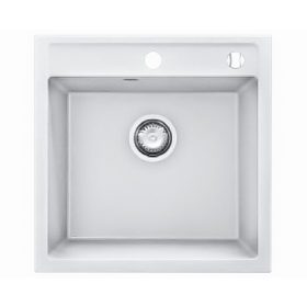   1mély LINA mosogató 50*50 fehér KEVMIL silgranit, szifonnal