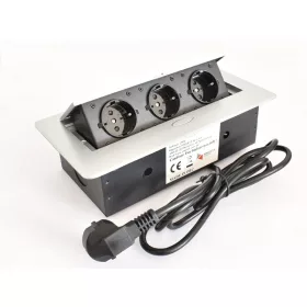   KONNEKTOR ELOSZTÓ MODULBOX II 3 DB 230V-OS DUGALJJAL ALUMÍNIUM