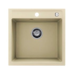   1mély LINA mosogató 50*50 bézs KEVMIL silgranit, szifonnal
