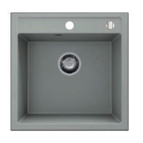   1mély LINA mosogató 50*50 fekete KEVMIL silgranit, szifonnal