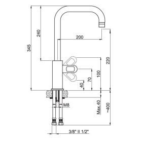 KEVMIL LENTO csaptelep Szürke 