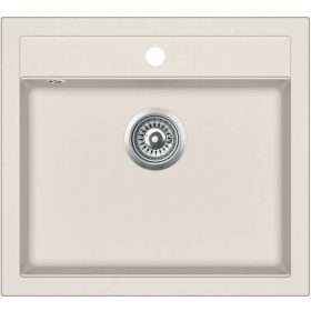 Evido Quadro 6 bézs 1 mély 562x510mm gránit mosogató