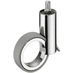 661.88.202 polírozott króm 100mm/50kg bútorgörgő