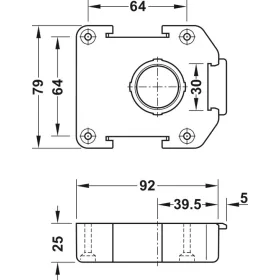 Axilo rögzítőtalp csavaros 637.76.333 fekete