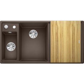 BL AXIA III 6 S bal kávé fa tart. SILGRANIT mosogató