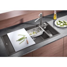 BL AXIA III 6 S bal antracit üveg t. SILGRANIT mosogató