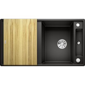 BL AXIA III 5 S fekete fa tart. SILGRANIT mosogató