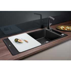 BL AXIA III XL 6 S fekete üveg tart. SILGRANIT mosogató