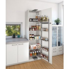   546.81.753 Kamrapolcvasalat, króm/fehér ajtóval együtt nyíló, 1.900-2.200x600mm