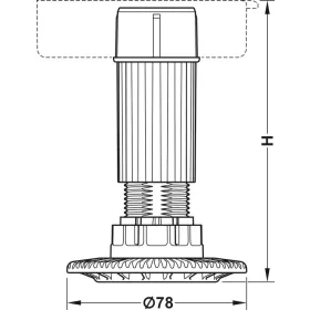 Axilo szekrényláb 125mm 637.76.354 