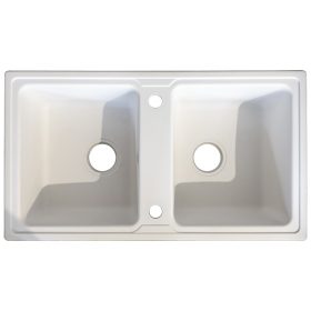   2mély THEMIS mosogató  78*43,5fehér KEVMIL silgranit, szifonnal