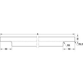   126.28.009 B-fog.profil antracit 600mm egyedi gyártású alu fogantyúprofil
