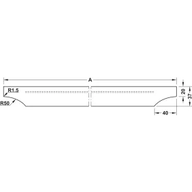   126.28.060 O-fog.profil nikkel 600mm egyedi gyártású alu fogantyúprofil