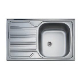   1mély+csepegtető fém mosogató K-305 K 50x80 Balos/Teletetős