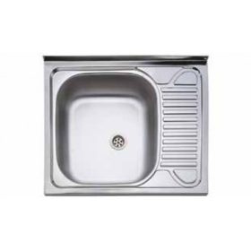   1mély+csepegtető fém mosogató K-307 K 60x50 Balos/Teletetős