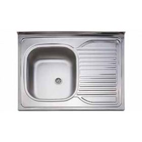   1mély+csepegtető fém mosogató K-311 K 80x60 Balos/Teletetős