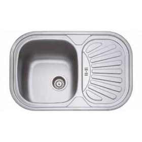   1mély+csepegtető fém mosogató KM-103 KM 48x73 csaplyuk nélkül/Belevágós