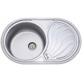   1mély+csepegtető kör mosogató KM-113/3 KM48x78 Balos/Belevágós, fém