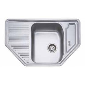   1mély+csepegtető fém mosogató KM-115 KM 50x78 csaplyuk nélkül/Belevágós