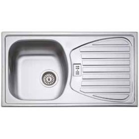   1mély+csepegtető fém mosogató KM-129/2 KM 44x78 csaplyuk nélkül/Belevágós