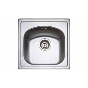   1mély fém mosogató szifonnal KM-131 KM 44x44 csaplyuk nélkül/Belevágós