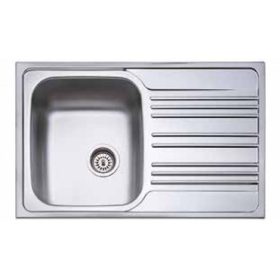   1mély+csepegtető fém mosogató KM-171 KM 50x78 csaplyuk nélkül/Belevágós