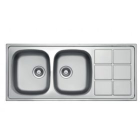   2mély+csepegtető fém LT 1160.500.20 mosogató  1160*500*200